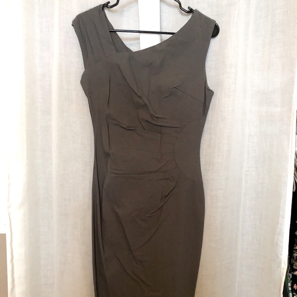 Gray stretchy bodycon dress